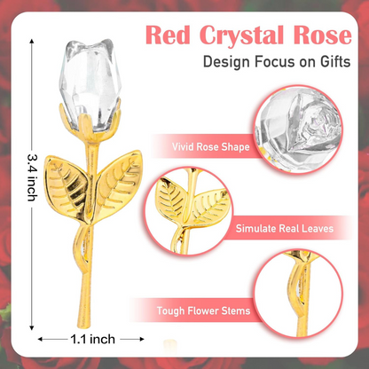 Crystal rose for Valentine's Day